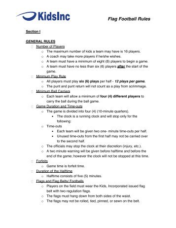 Adult Flag Football Rules 80