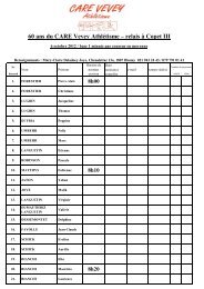 8h20 60 ans du CARE Vevey AthlÃ©tisme â relais Ã  Copet III