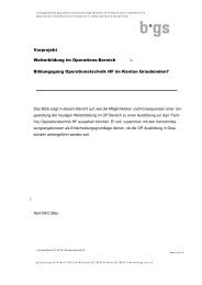 Vorprojekt Bericht OT HF - BGS-Chur