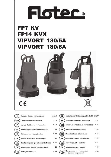 fp7 kv fp14 kvx vipvort 130/5a vipvort 180/6a - Anchor Pumps