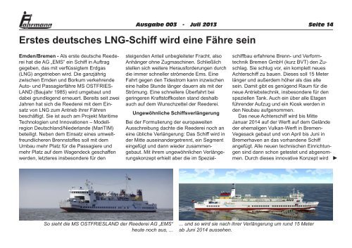 Ausgabe 3 Juli 2013 - Arbeitsgemeinschaft Binnenfähren in ...