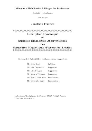 Jonathan Ferreira Description Dynamique et Quelques Diagnostics ...