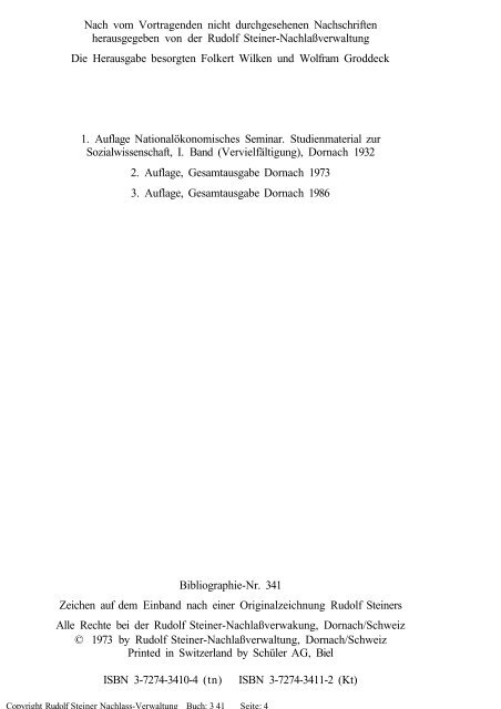 Freie Verwaltung des Nachlasses von Rudolf Steiner