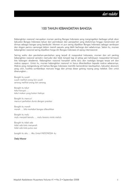 Dari Redaksi Usupress Universitas Sumatera Utara