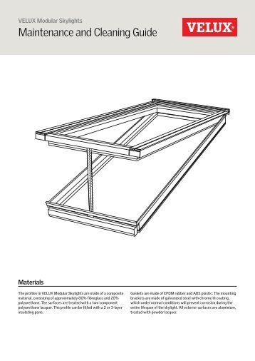 Maintenance and Cleaning Guide - VELUX Modular Skylights
