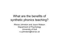 What are the benefits of What are the benefits of synthetic phonics ...