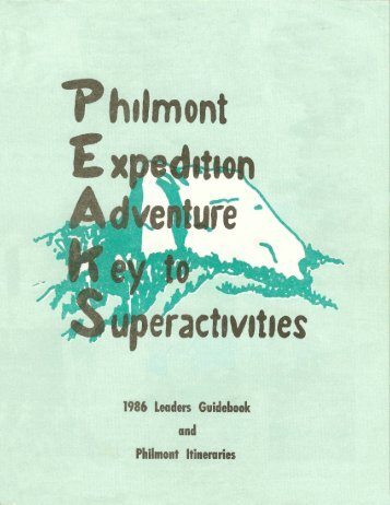 1986 Leaders Guidebook and Philmont Itinera tier