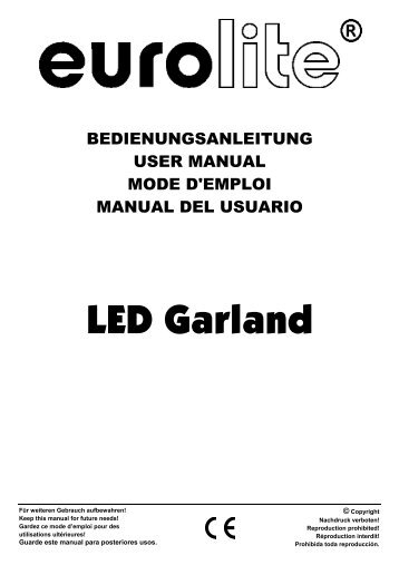 EUROLITE LED Lichterkette User Manual - Lighting24