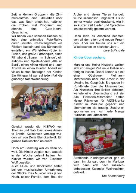 Serrahner Nachrichten 1/2012 - in der Rehaklinik Serrahn