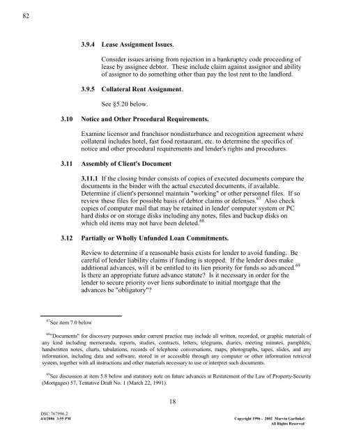 ALI-ABA Course of Study Commercial Real Estate Defaults ...