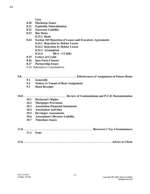 ALI-ABA Course of Study Commercial Real Estate Defaults ...