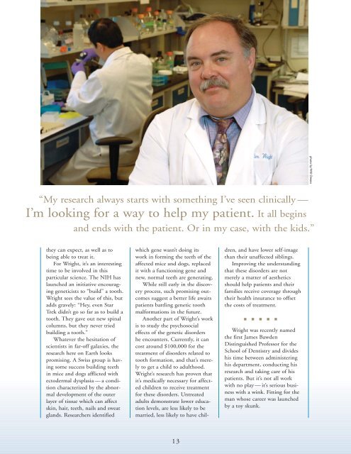 Spring 2007 - UNC School of Dentistry - The University of North ...