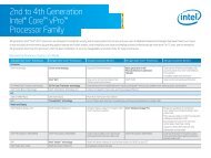 2nd to 4th Generation IntelÂ® Coreâ¢ vProâ¢ Transition Guide