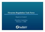 Firearms Regulation Task Force - City of Greater Sudbury