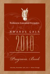 Program Book - PanHellenic Scholarship Foundation