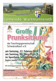 Gemeindebote Februar 2014 - Gemeinde Wartmannsroth