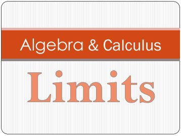 Limits & Continuity - Project Maths