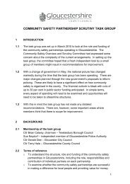 Community safety partnerships PDF 134 KB - Gloucestershire ...