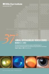 ANNUAL OPHTHALMOLOGY REVIEW COURSE - Wills Eye