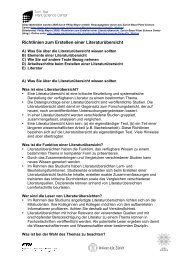 Richtlinien zum Erstellen einer Literaturübersicht - Ueberfachliche ...