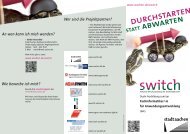 Flyer zum Projekt SWITCH - VerkÃ¼rzte ... - Karriere.ac