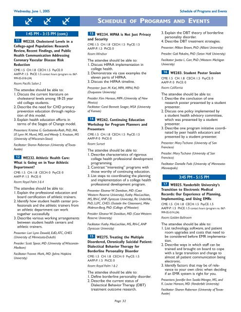 final program 2005.qxp - American College Health Association