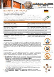 ANY900-1 RF Module Fact Sheet - Adaptive Network Solutions