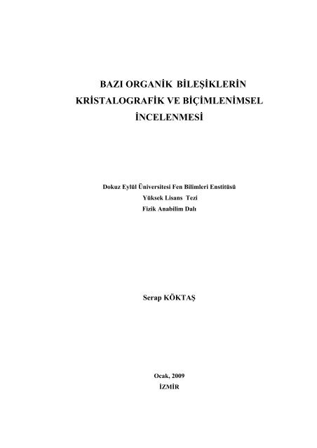 r - Fen Bilimleri Enstitüsü - Dokuz Eylül Üniversitesi