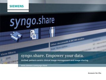 syngo.share - Empower your data. 275kB - Siemens Healthcare