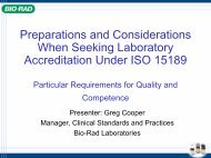 Preparing Your Laboratory to Certify or Accredit Under ISO 15189