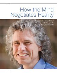 How the Mind Negotiates Reality - Steven Pinker - Harvard University