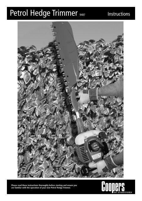 Download PDF instructions for Petrol Hedge Trimmer Coopers of