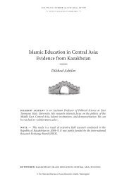 Islamic Education in Central Asia - The National Bureau of Asian ...