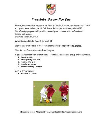 Complete Program Description - Freestate Soccer Alliance