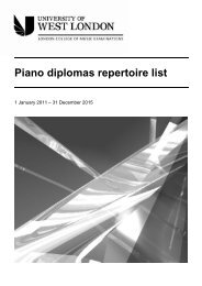 LCM Exams - Piano Diplomas repertoire list - esamilcm.it