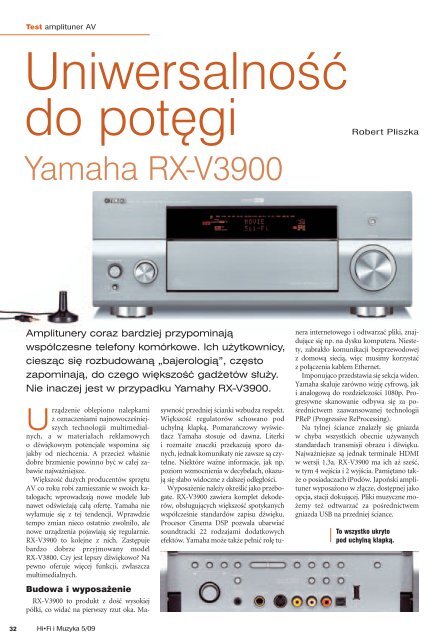 32-33 Yamaha RX-V3900 - Hi-Fi i Muzyka