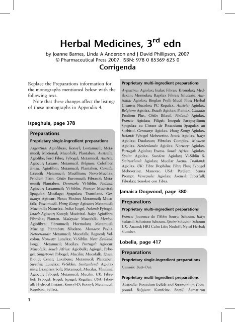 01 Herbal Medicine corrigenda 1..4 - Pharmaceutical Press