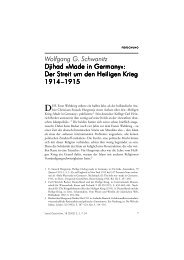 Wolfgang G. Schwanitz Djihad »Made in Germany«: Der Streit um ...
