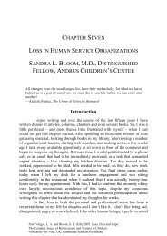 Loss In Human Service Organizations - The Sanctuary Model