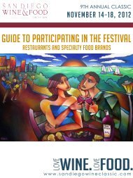 Guide to participating in the festival - San Diego Bay Wine and Food ...