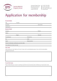 Application for membership - Investment Property Forum