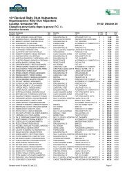 Classifiche Regolarita - Rally Club Valpantena