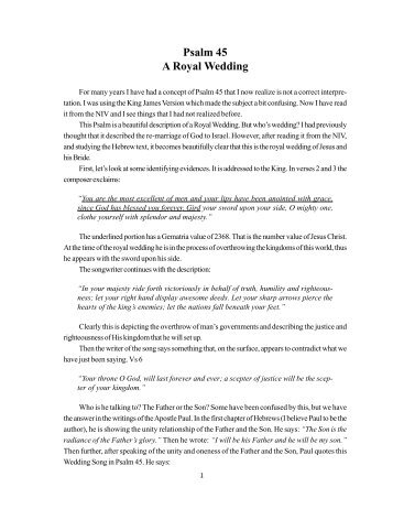 Psalm 45 wedding song.pdf - Sons To Glory books