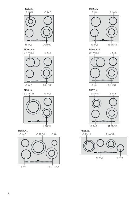 PKF6..N.., PKG6..N.., PKG7..N.., PKN6..N14, PKN6..N15 ... - Innova