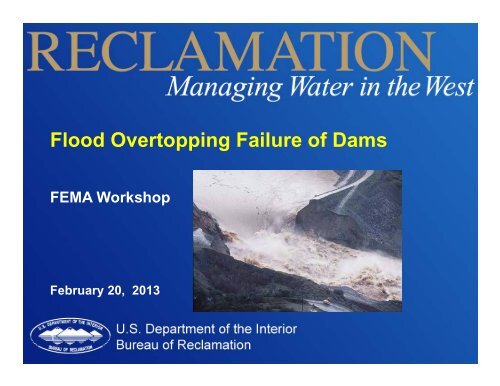 Flood Overtopping Failure of Dams