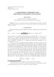 A DISTORTION THEOREM FOR BOUNDED UNIVALENT FUNCTIONS