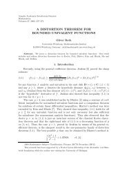 A DISTORTION THEOREM FOR BOUNDED UNIVALENT FUNCTIONS