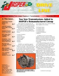 DRIVE LINE DRIVE LINE - JASPER Engines & Transmissions