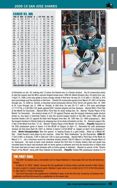 San Jose Sharks - NHL.com