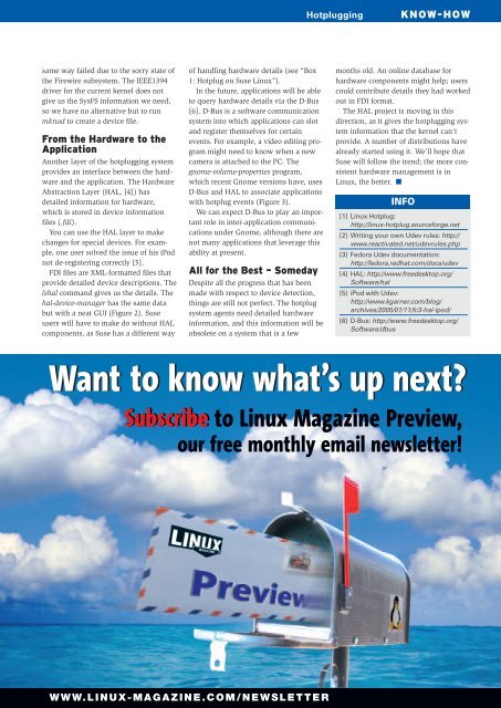 Hotplugging with Udev, HAL, and D-Bus - Linux Magazine